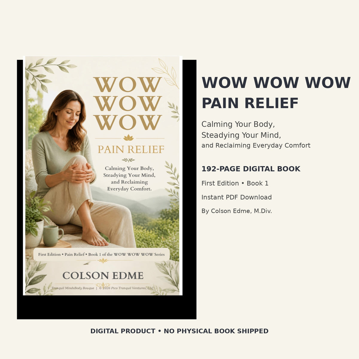 WOW WOW WOW Pain Relief eBook cover by Colson Edme
