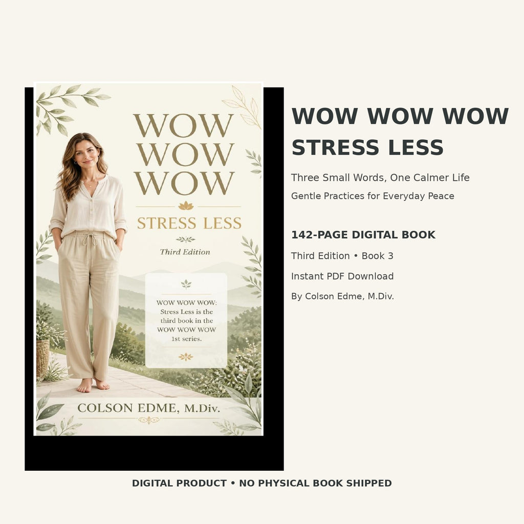 WOW WOW WOW Stress Less eBook cover by Colson Edme