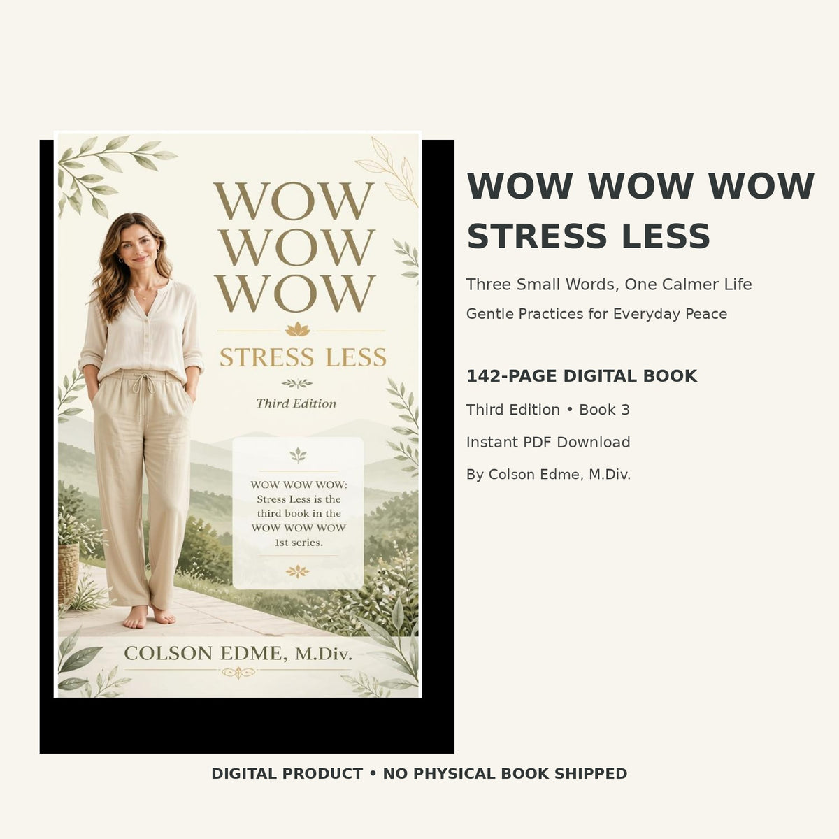WOW WOW WOW Stress Less eBook cover by Colson Edme