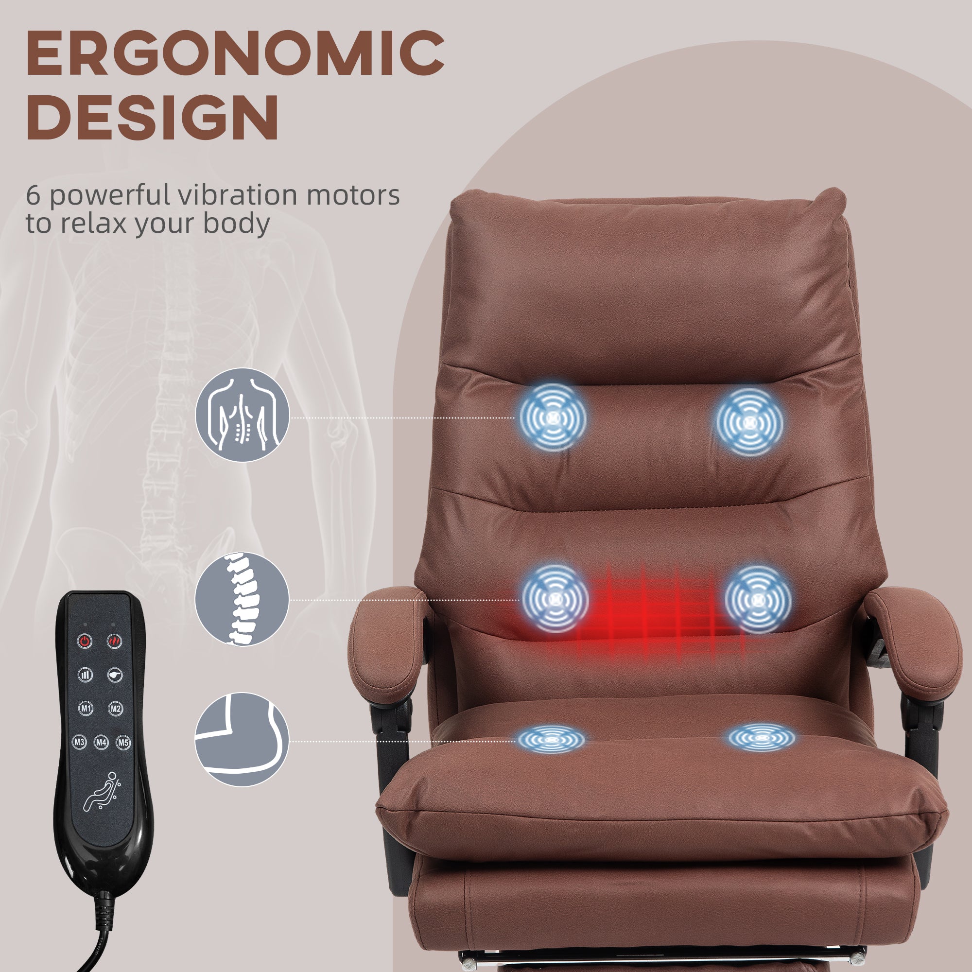 Heated Microfiber Massage Chair
