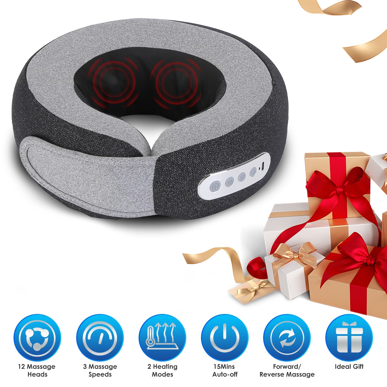 Heated Neck Massage Pillow