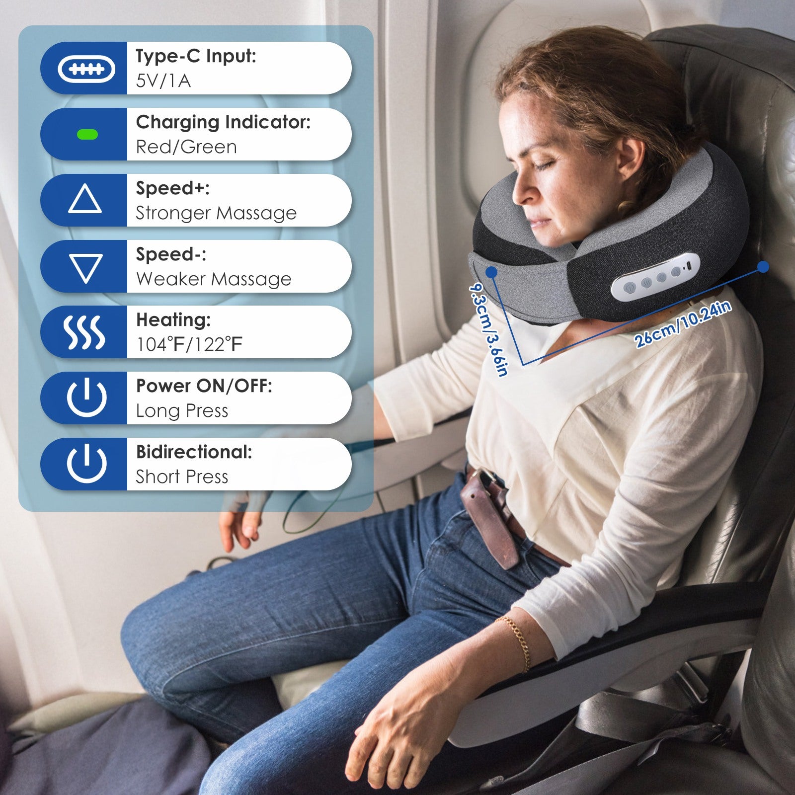 Heated Neck Massage Pillow