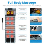 Esterilla de masaje eléctrica FullBody Relax para una comodidad total del cuerpo.