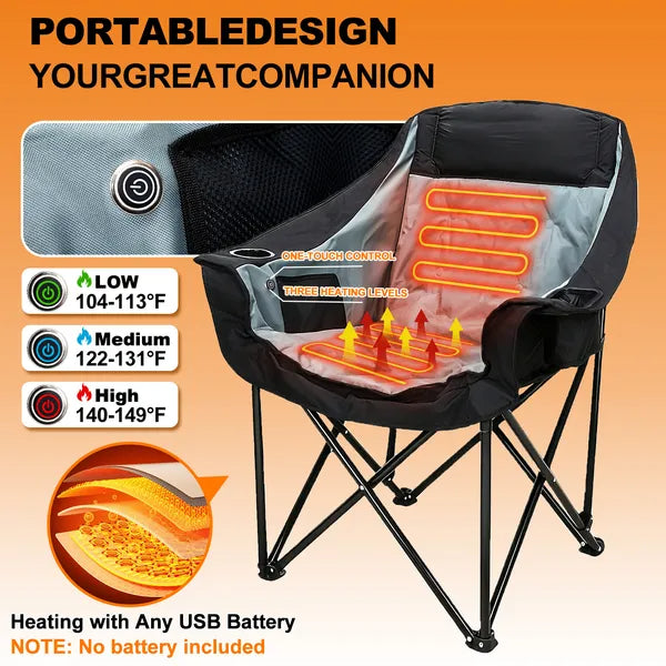 Heated Camping Lounge Chair