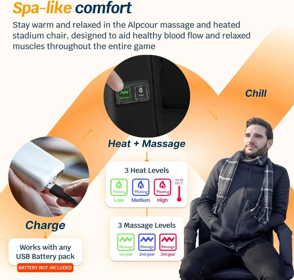 Heated Stadium Massage Seat