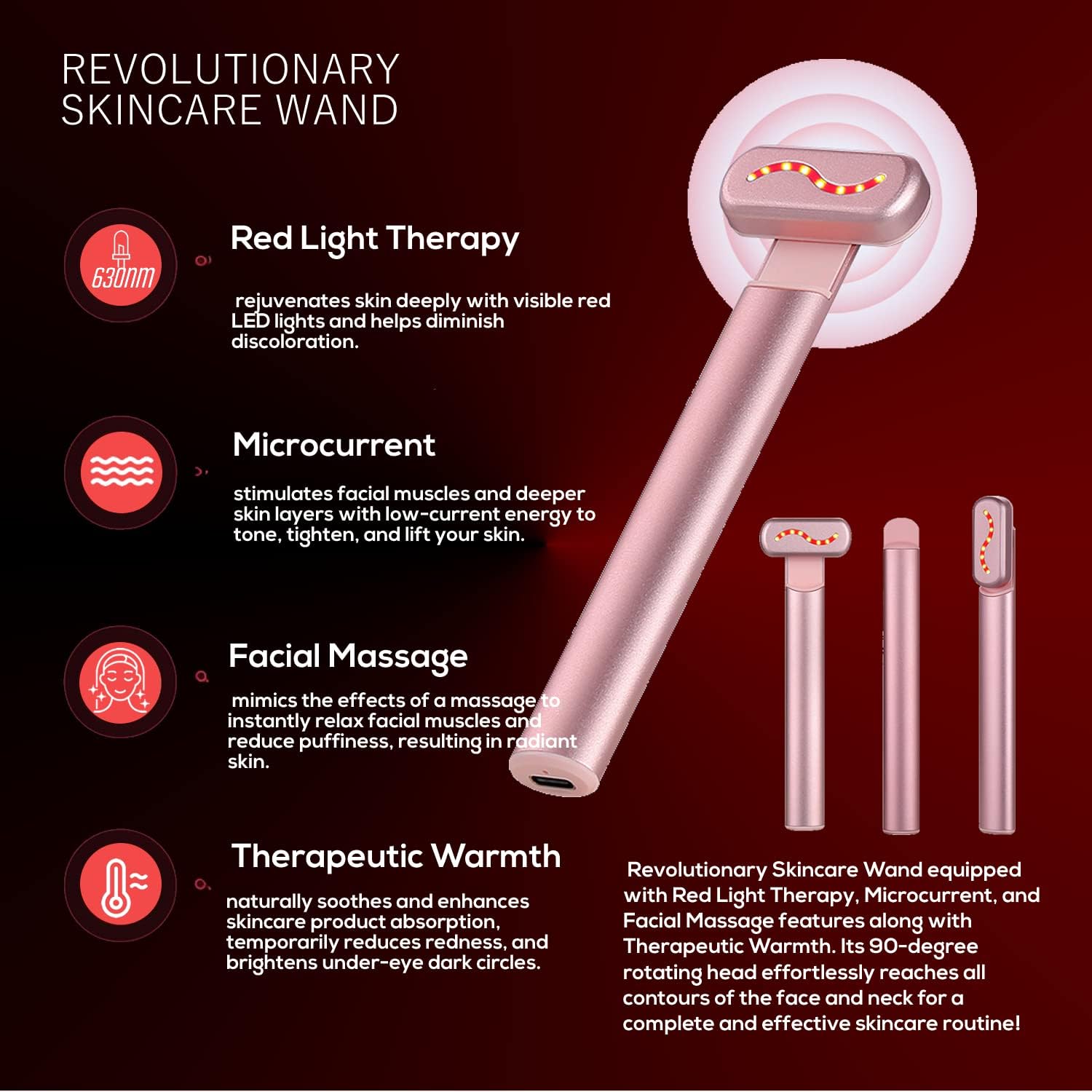 Appareil de massage facial GlowLift pour le rajeunissement et l'éclat de la peau