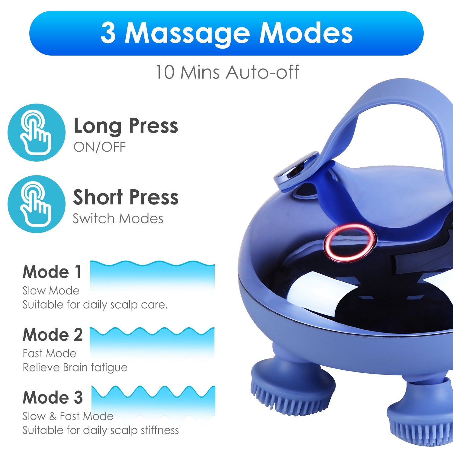 RelaxScalp Electric Head Massager For Deep Relaxation And Comfort