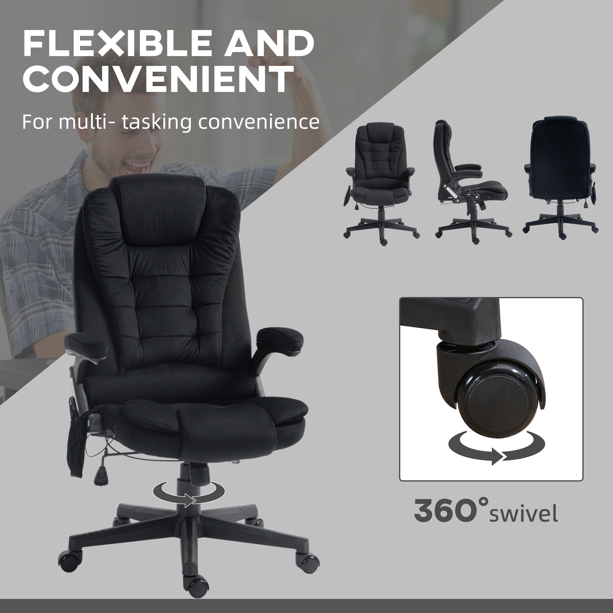 Heated Vibrating Desk Chair