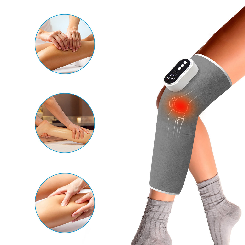 Masajeador de piernas inalámbrico FlexRelief para alivio del dolor y relajación.