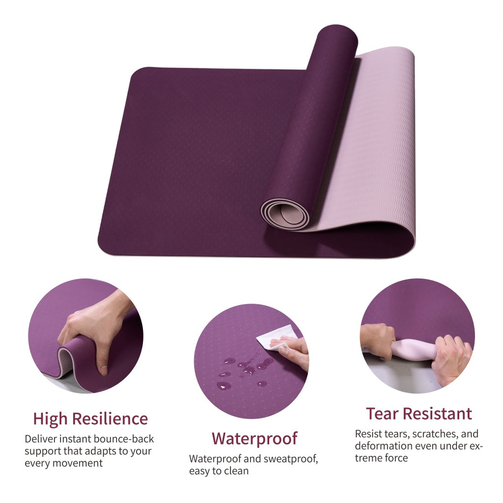 Esterilla de yoga antideslizante FlexFlow para fitness y entrenamientos en casa.