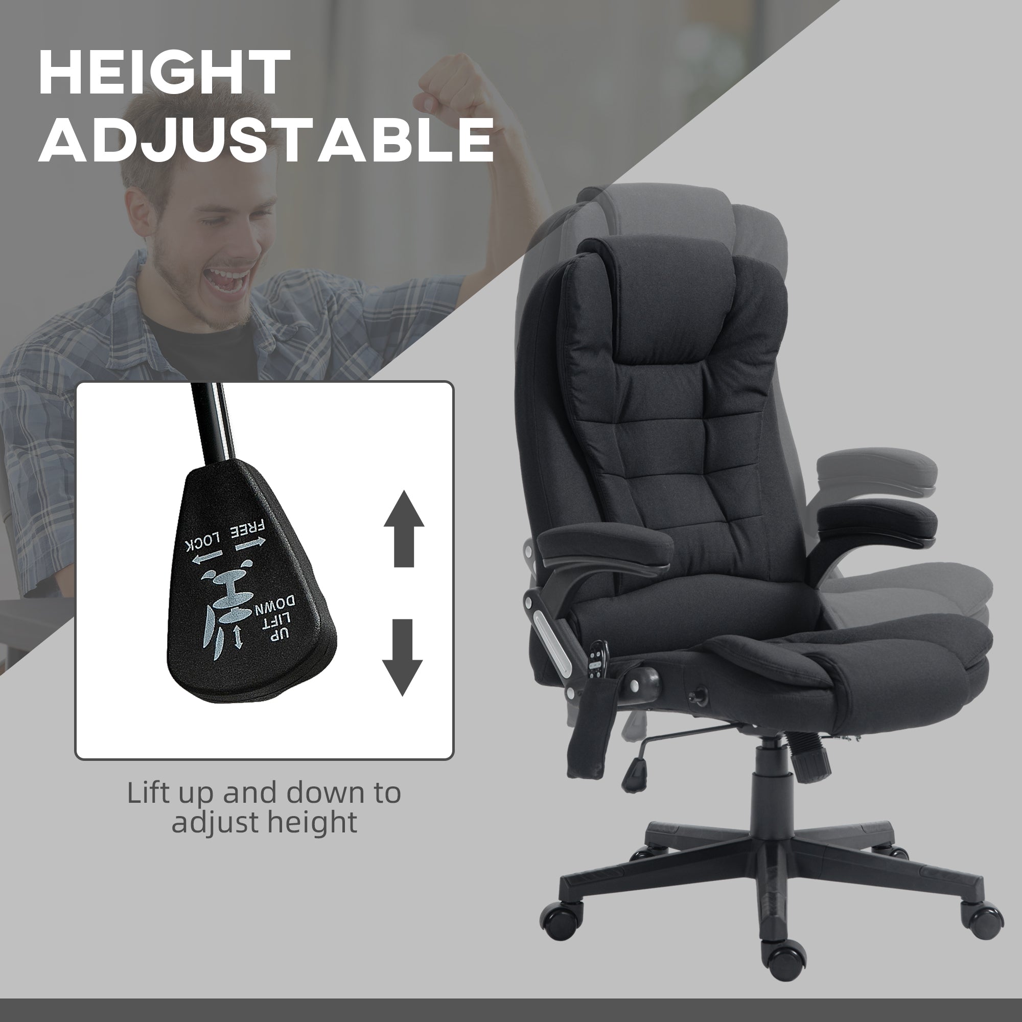Heated Vibrating Desk Chair