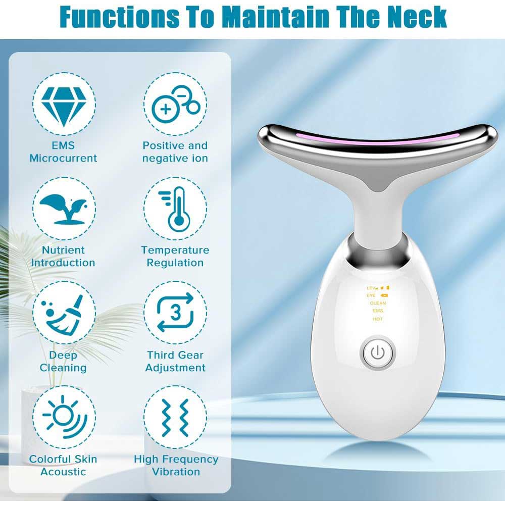 Masseur LED 3 modes pour le cou et le visage, pour une peau sculptée et jeune