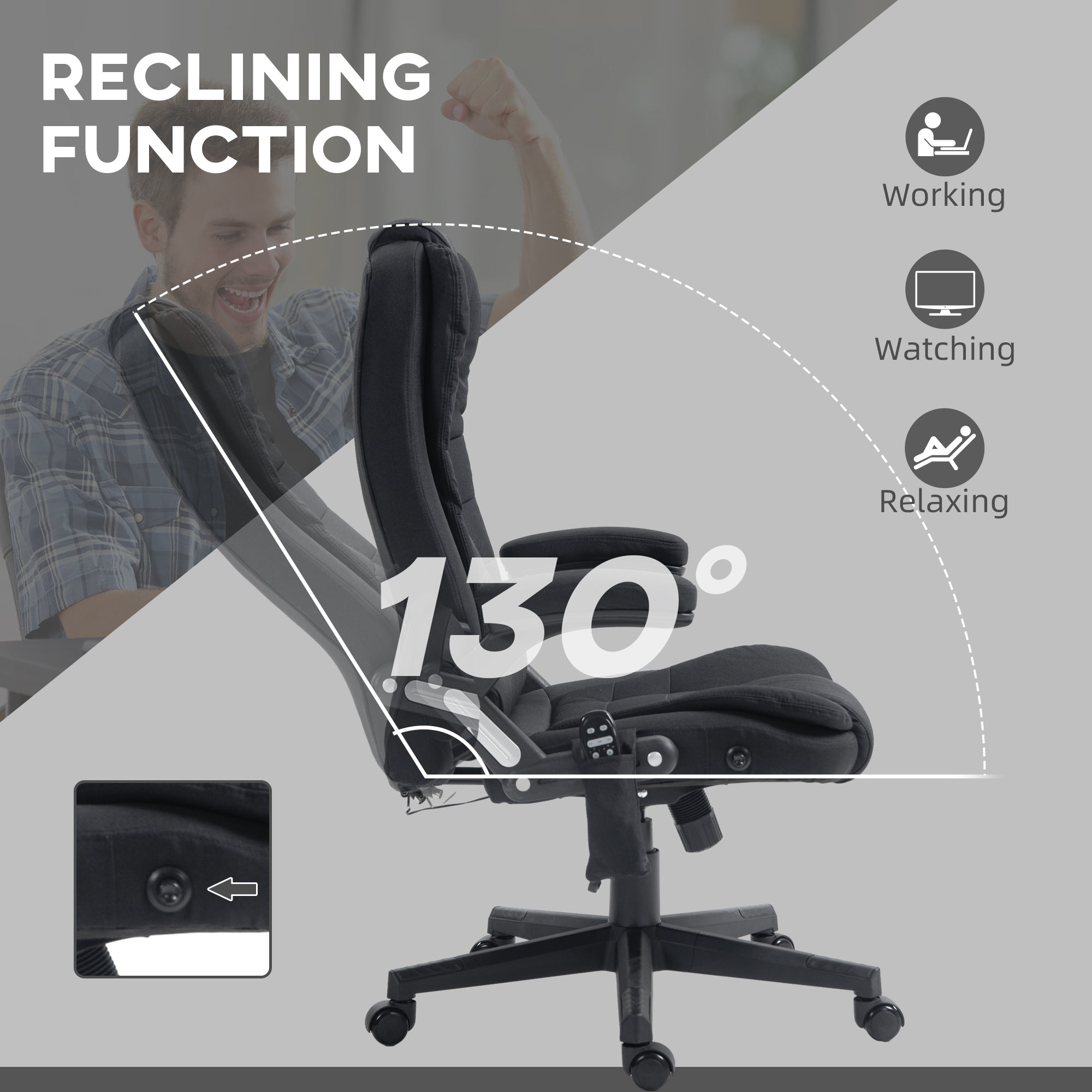 Heated Vibrating Desk Chair