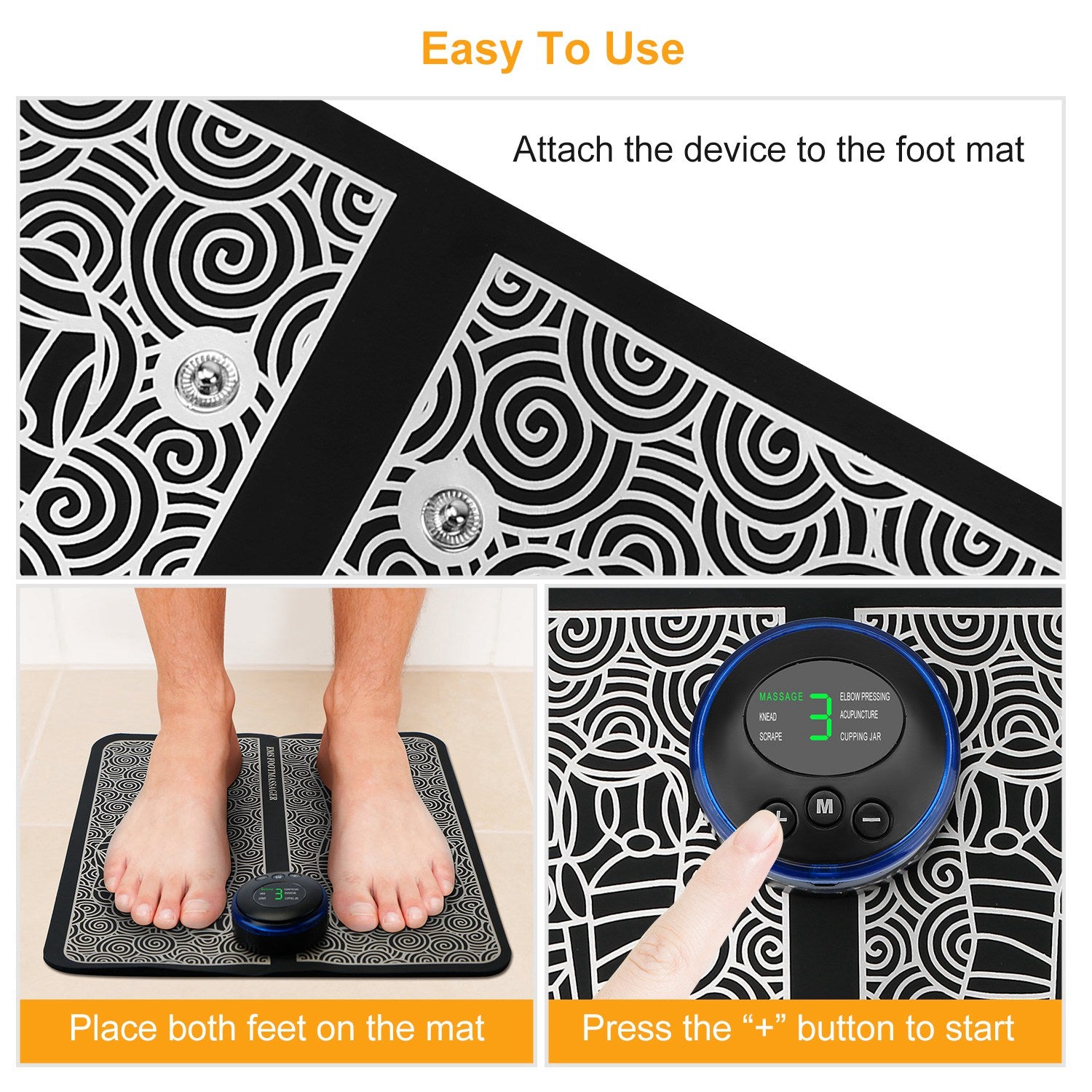 FlexRelief EMS Foot Massager For Muscle Pain And Relaxation