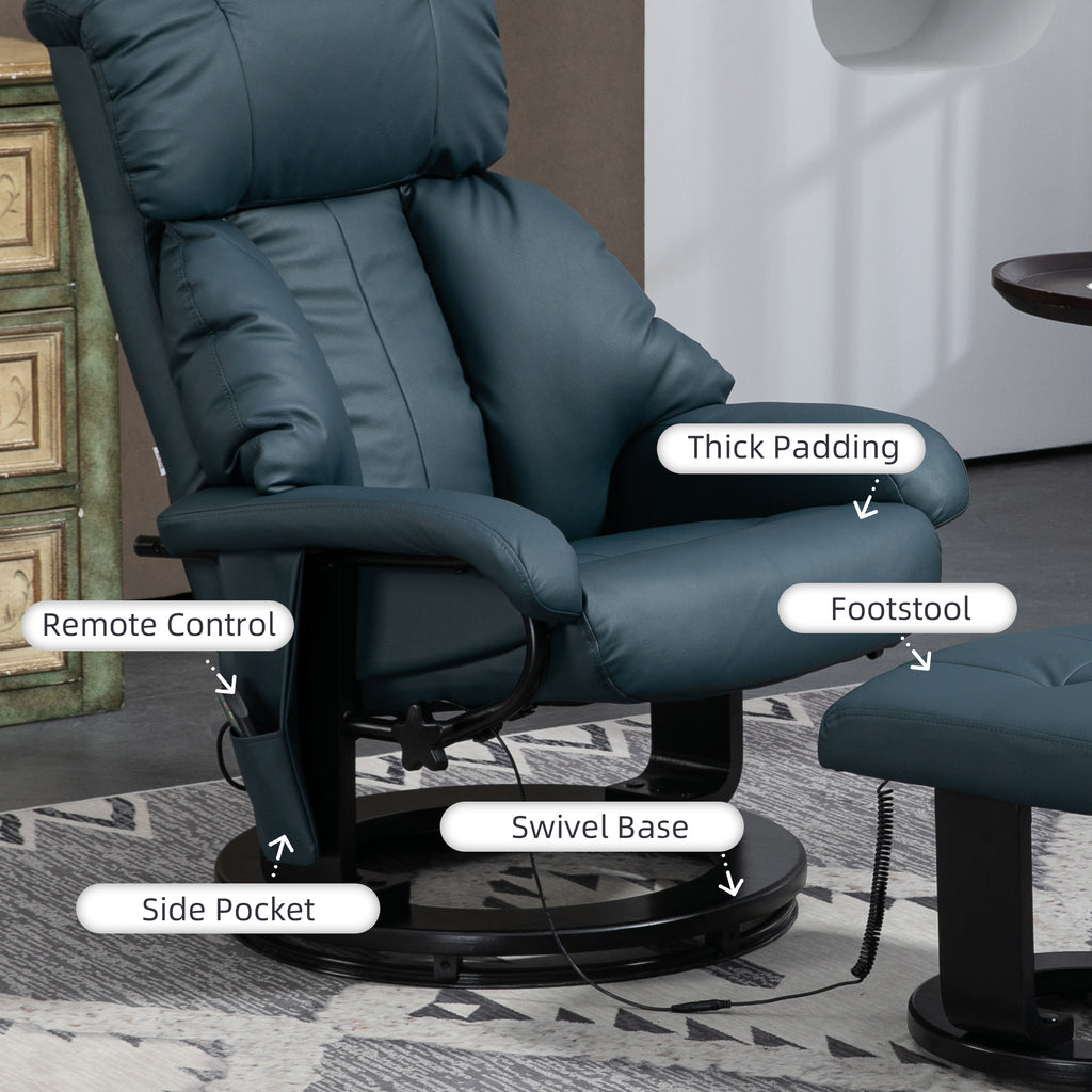 Swivel Massage Recliner Set