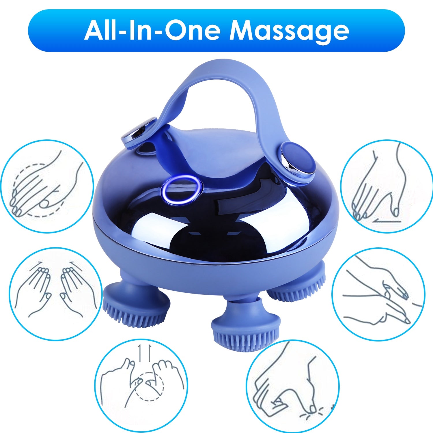 Masseur de tête électrique RelaxScalp pour une relaxation et un confort profonds