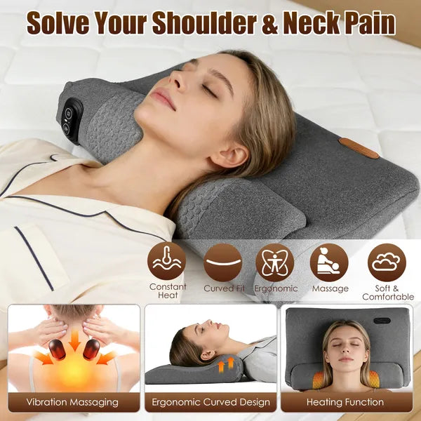 Almohada masajeadora NeckRelief para la relajación del cuello y los hombros. 