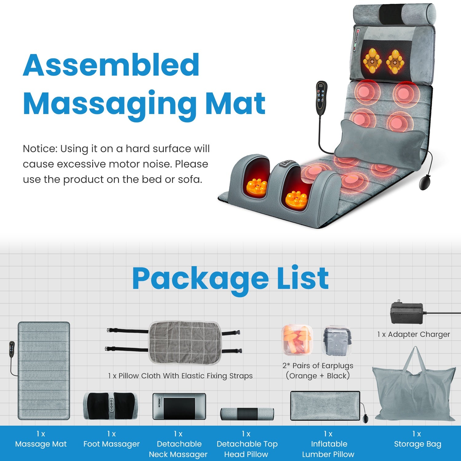 FullBody Relax Electric Massage Mat For Total Body Comfort