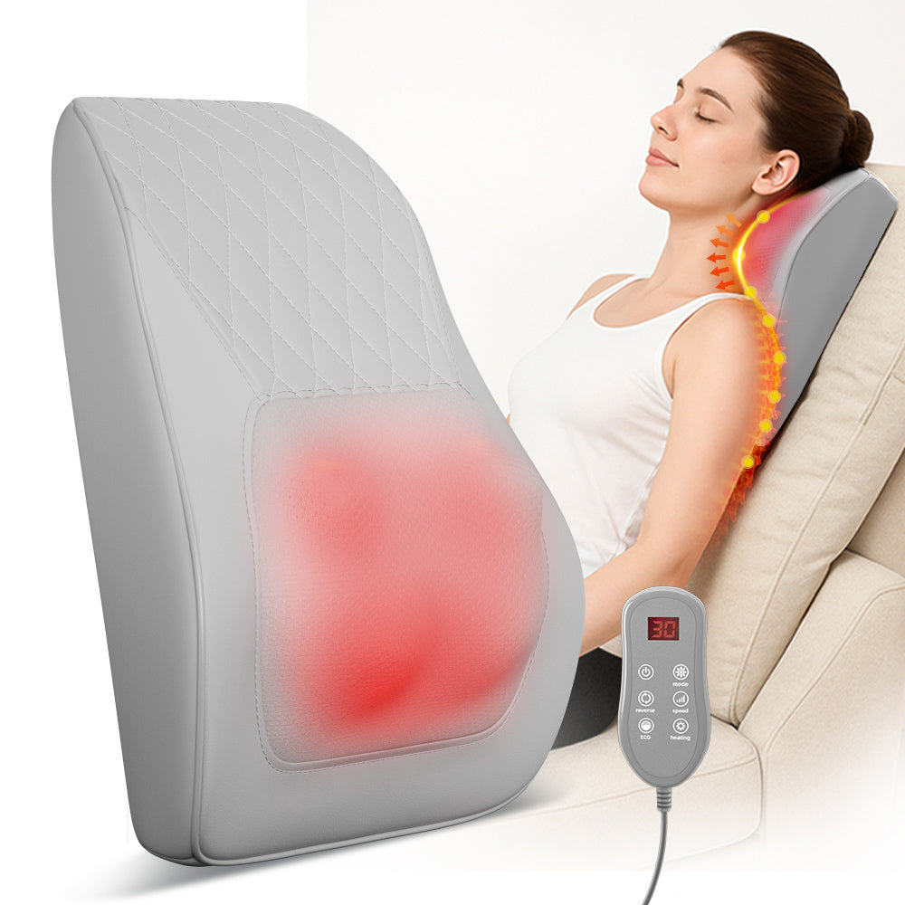 Almohada de masaje cervical con calor NeckRelief para relajación y comodidad.