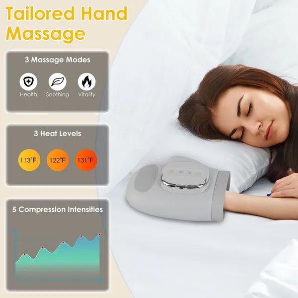 Masajeador de manos con calor HandRelief para aliviar el dolor y promover la relajación. 