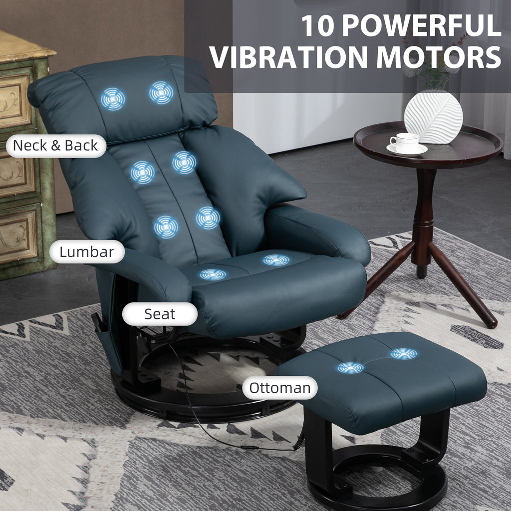 Swivel Massage Recliner Set