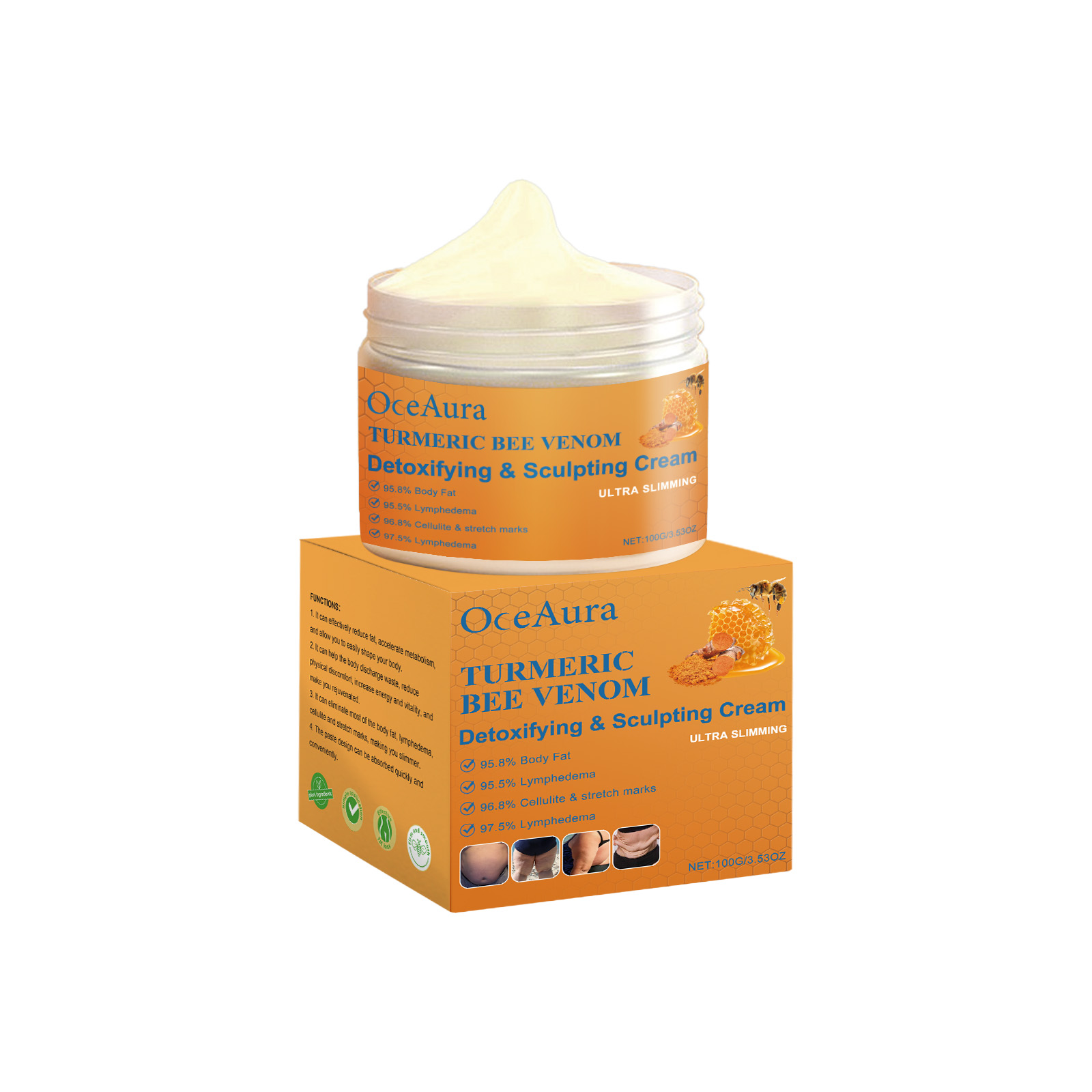 Crème de massage corporel OceAura pour une peau douce, lisse et nourrie