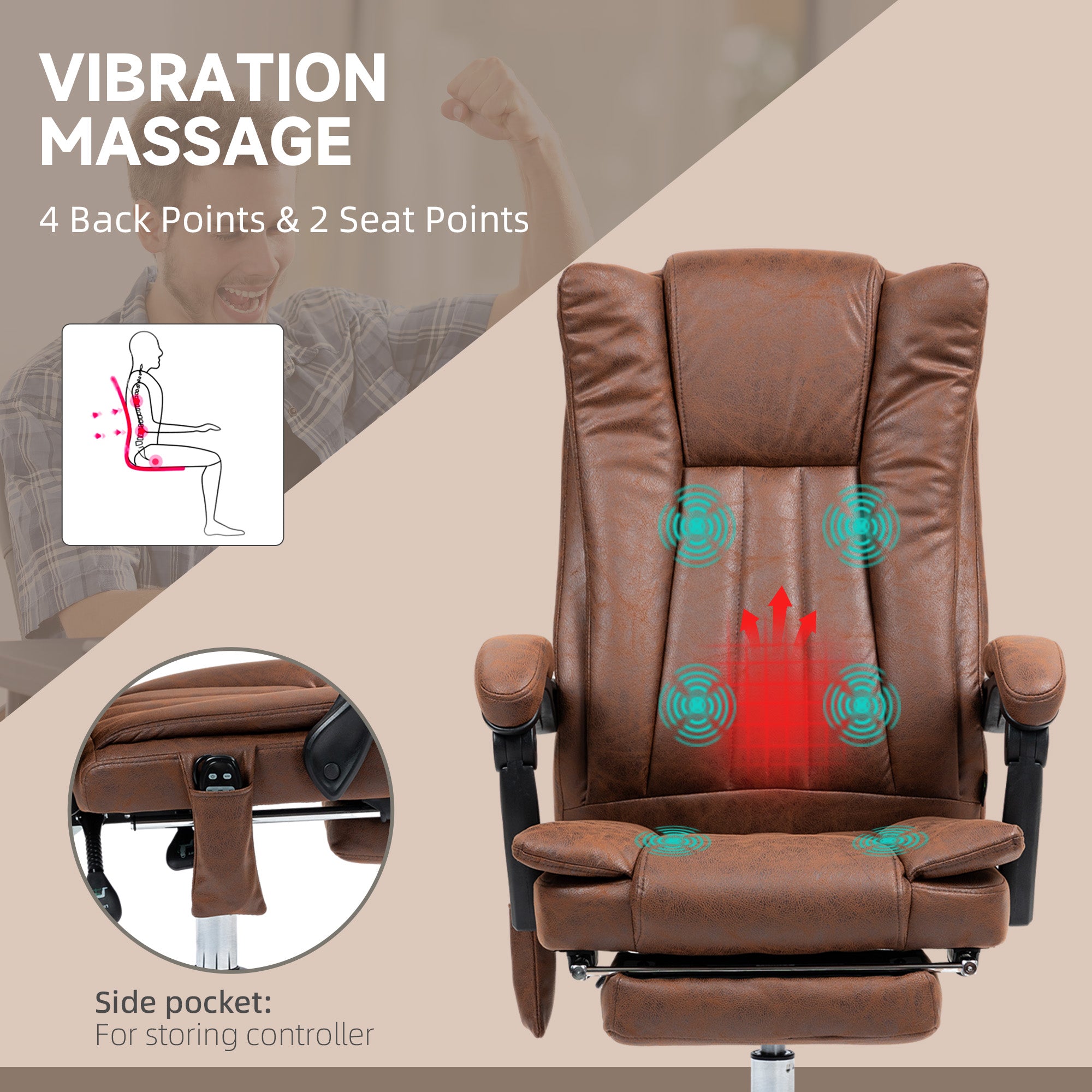 Heated Massage Office Chair