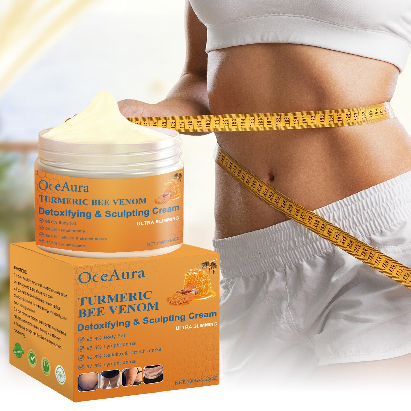 Crème de massage corporel OceAura pour une peau douce, lisse et nourrie