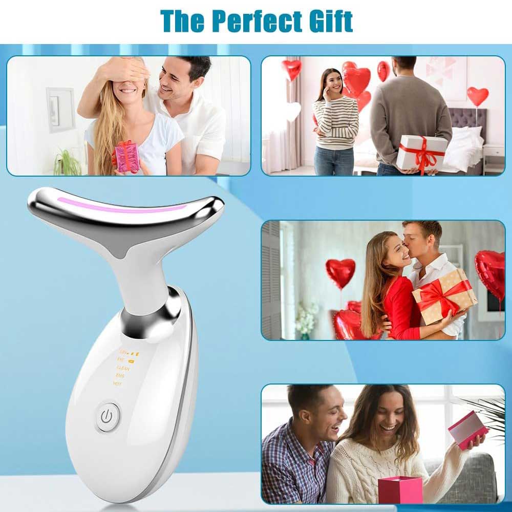 Masseur LED 3 modes pour le cou et le visage, pour une peau sculptée et jeune