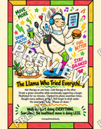 The Llama Who Tried Everything – 11x14 inch size preview