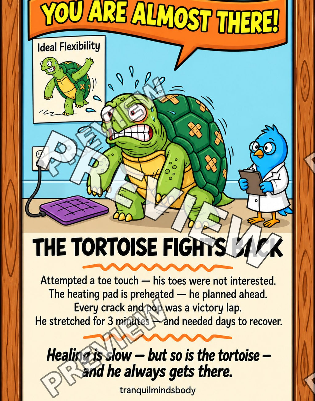 The Tortoise Fights Back – 11x14 inch size preview