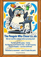 The Penguin Who Chose Cardio – 5x7 inch size preview