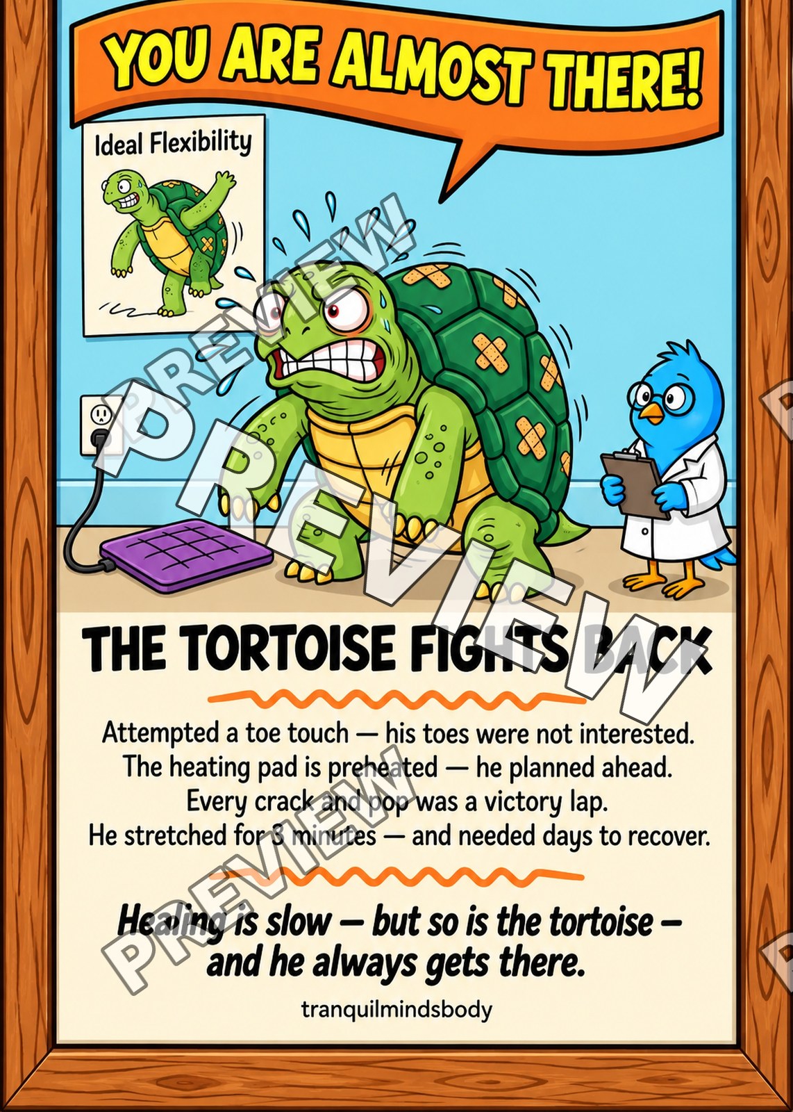 The Tortoise Fights Back – 5x7 inch size preview