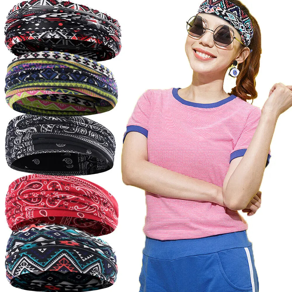 Boho Stretch Sweat Headband