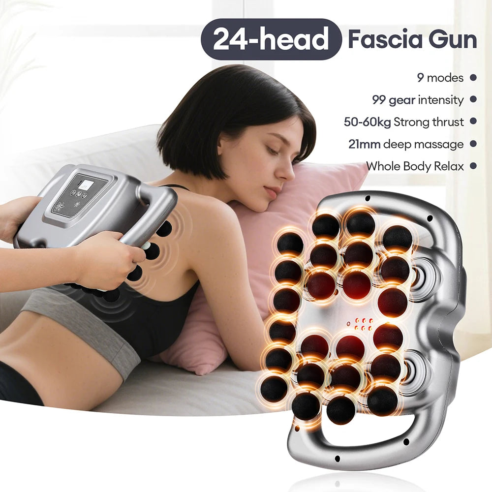 24-Head Fascia Massage Gun