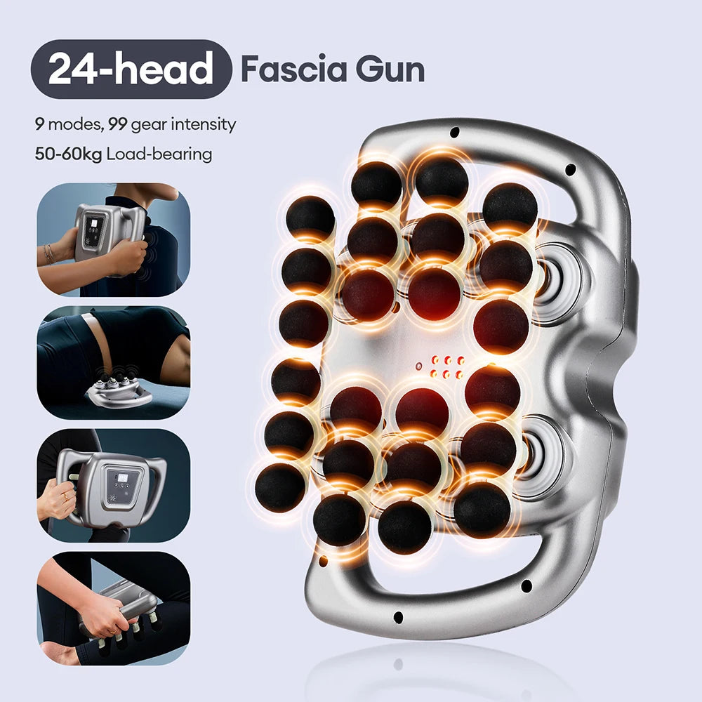 24-Head Fascia Massage Gun