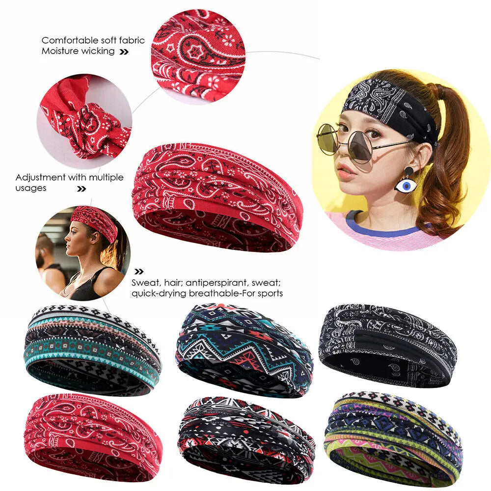 Boho Stretch Sweat Headband