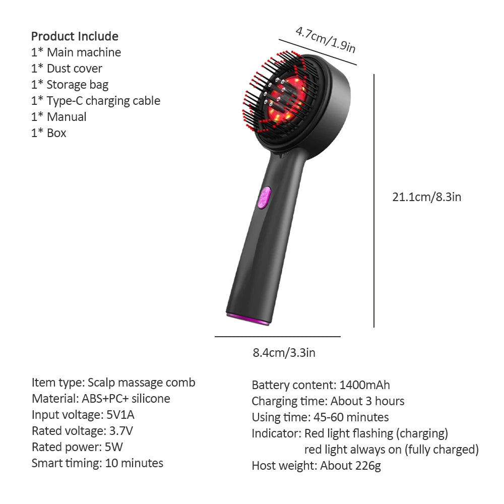 Red Light Scalp Massager
