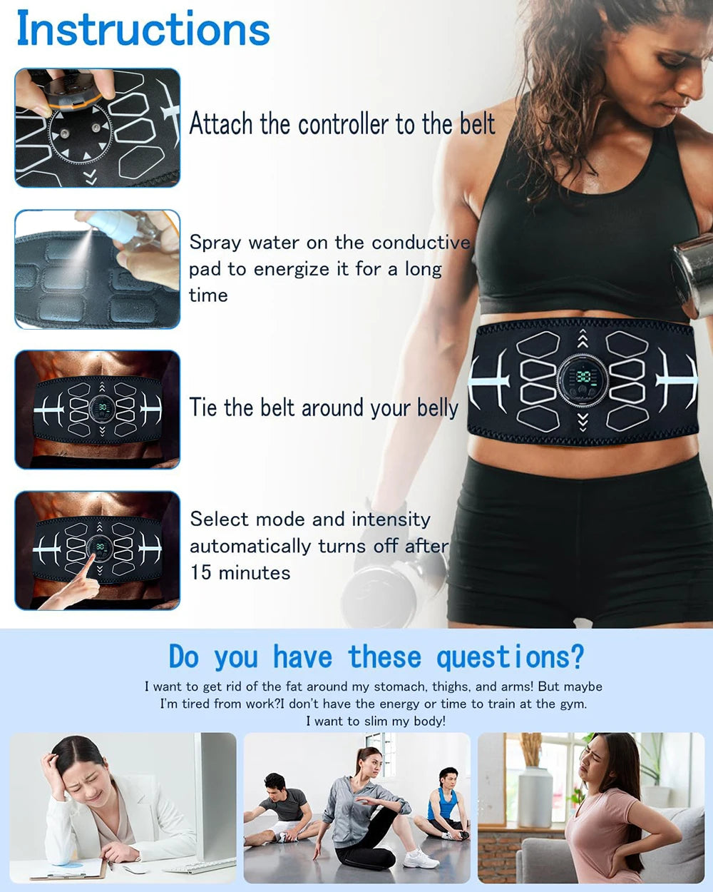 Smart Muscle Stimulator Belt