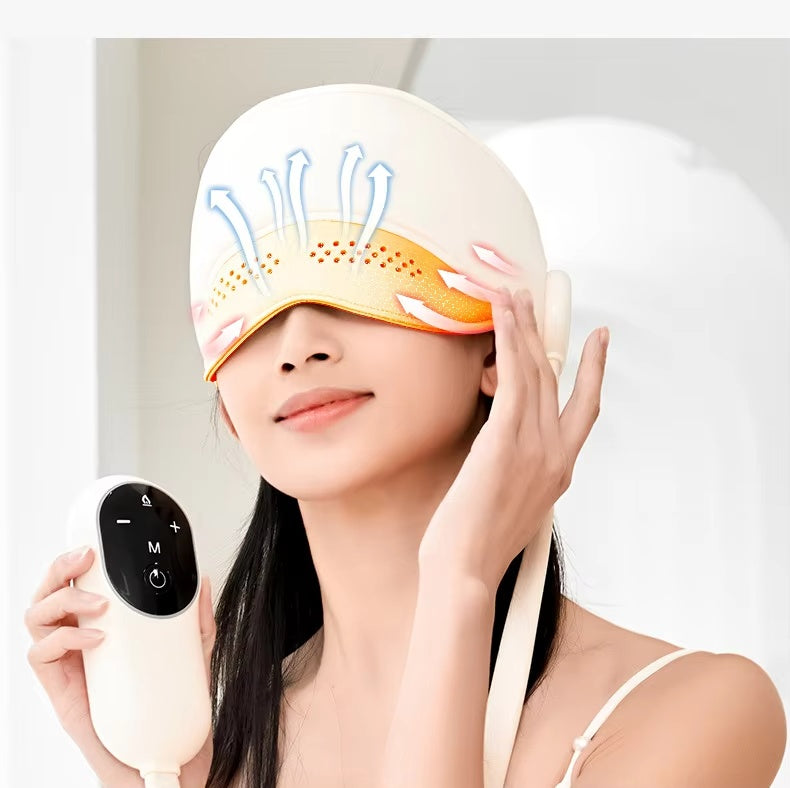 Appareil de massage chauffant pour les yeux et la tête DreamRelax pour un meilleur sommeil 