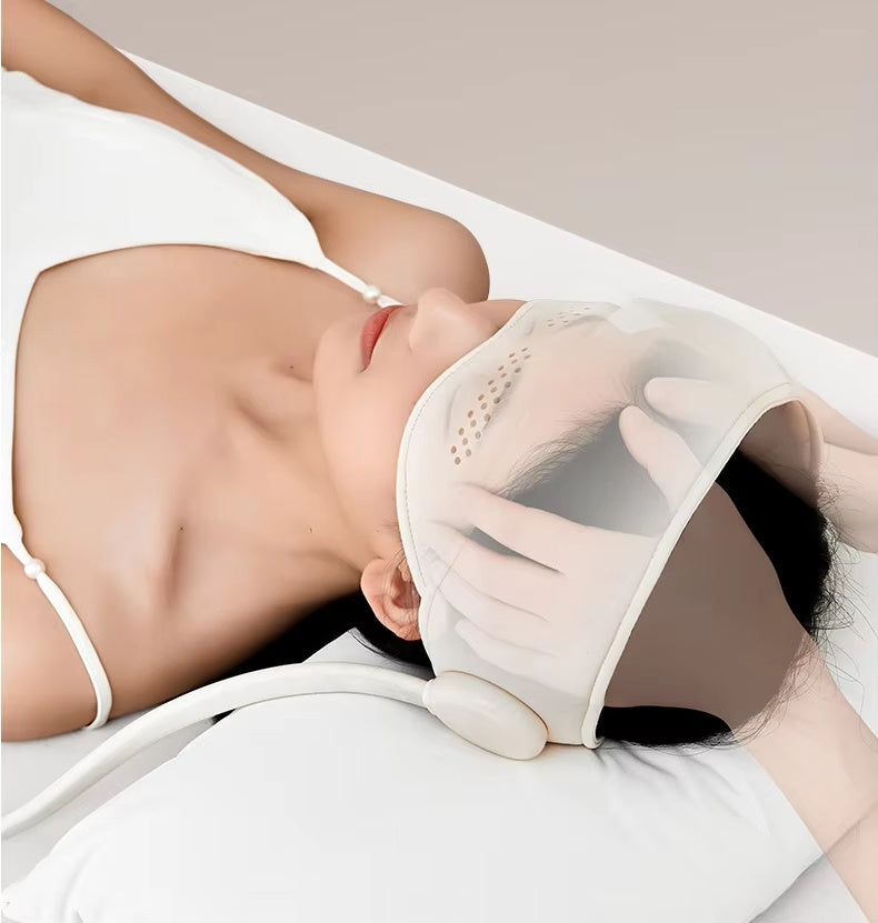 Appareil de massage chauffant pour les yeux et la tête DreamRelax pour un meilleur sommeil 