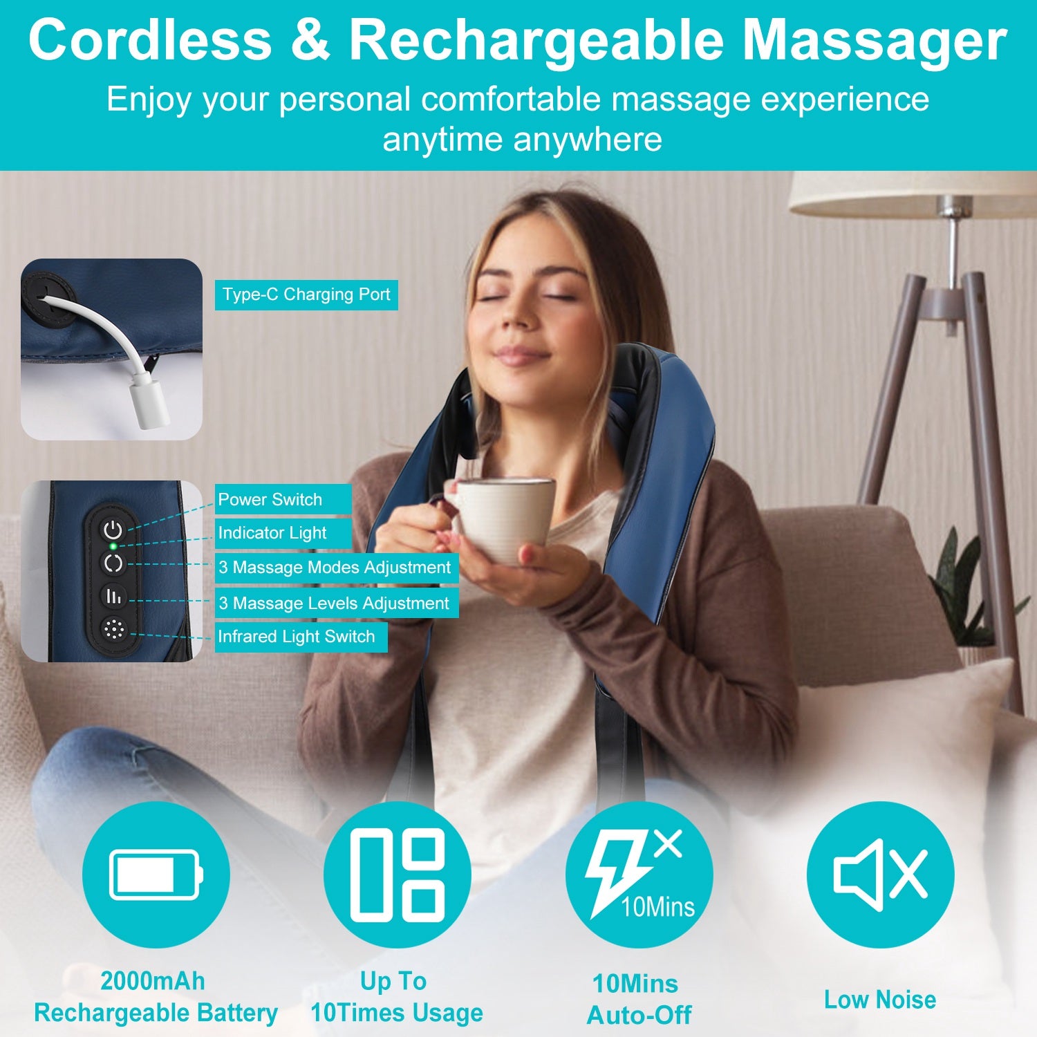 Heat Therapy Massage Pillow