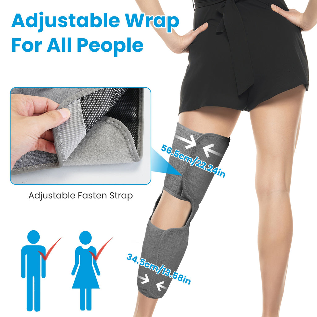 Masajeador de piernas inalámbrico FlexRelief para alivio del dolor y relajación.