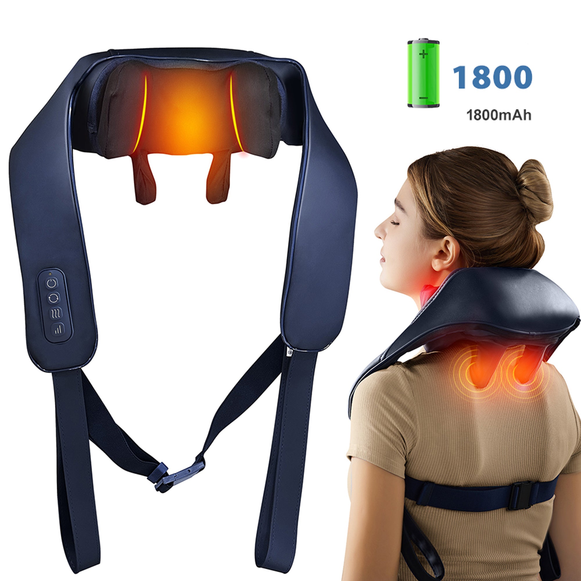 Masajeador de cuello y espalda Shiatsu DeepRelief para relajación
