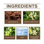 Aceite de masaje SilkSoothe de sándalo para una piel suave, hidratada y radiante.