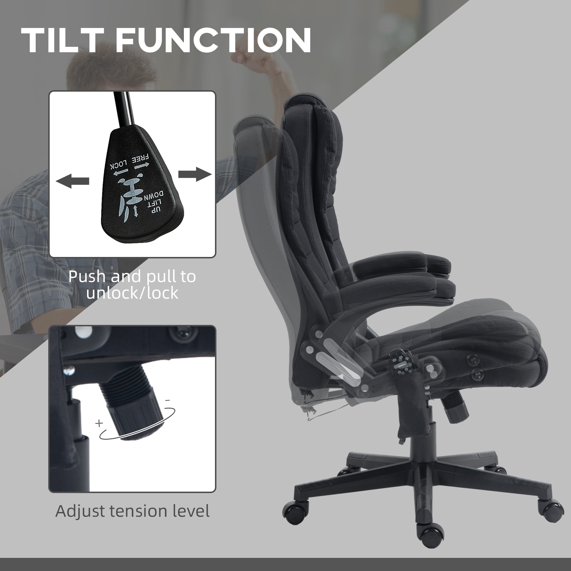 Heated Vibrating Desk Chair