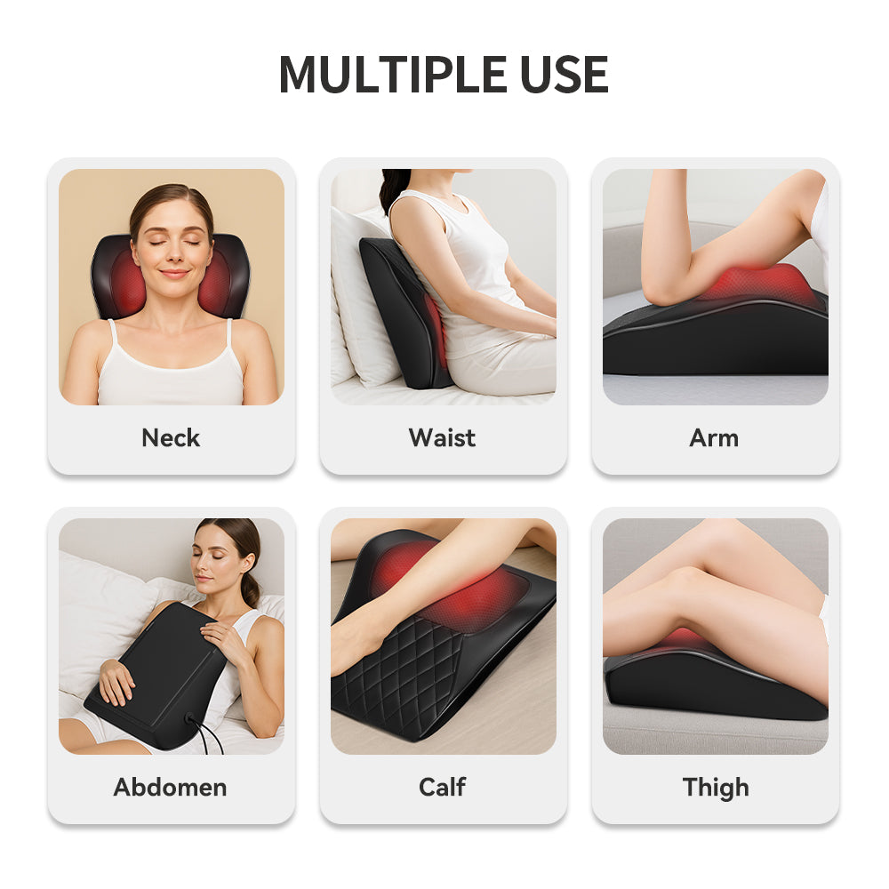 Coussin chauffant et masseur pour la nuque NeckRelief, pour une relaxation et un confort optimaux