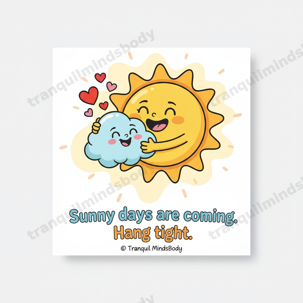 Motivation & Healing Wellness Card Pack – Cartoon Edition – 5 Digital Cards