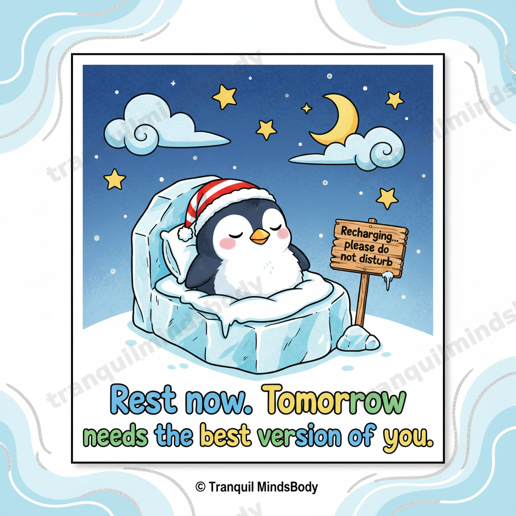 Rest & Sleep Wellness Card Pack – Cartoon Edition – 5 Digital Cards