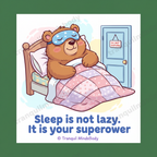 Rest & Sleep Wellness Card Pack – Cartoon Edition – 5 Digital Cards